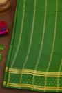 Mysore Crepe Red Saree With Florals And Buttis Border
