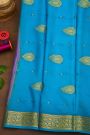Mysore Crepe Lilac Saree With Floral Jaal Border