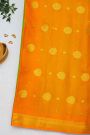 Mysore Crepe Lime Green Saree With Florals And Buttis Border