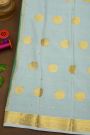 Mysore Crepe Sea Green Saree With Paisley And Florals Border