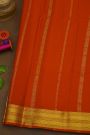 Mysore Crepe Cream Saree With Florals In Zari Border