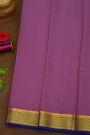 Mysore Crepe Lavender Saree With Florals Buttis Border