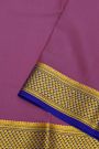 Mysore Crepe Lavender Saree With Florals Buttis Border