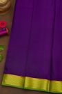Mysore Crepe Violet Saree With Florals Border