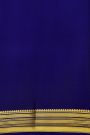 Mysore Crepe Sky Blue Saree With Florals And Zari Lines Border