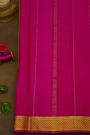 Mysore Crepe Lime Yellow Saree With Florals And Leaves Border