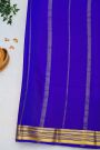Mysore Crepe Baby Pink Saree With Zari Lines And Buttis Border