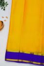 Mysore Crepe Yellow Saree With Gap Border
