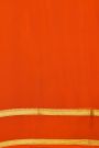 Mysore Crepe Bottle Green Saree With Gap Border