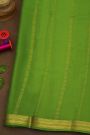 Mysore Crepe Cream Saree With Florals Border