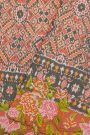 Fusion Ikat Silk Peach Saree With Pochampally Weave Body