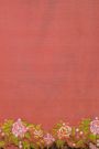 Fusion Ikat Silk Peach Saree With Pochampally Weave Body