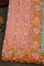 Fusion Ikat Silk Sky Blue Saree With Pochampally Weave Body