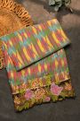 Fusion Ikat Silk Multi-Colour Saree With Pochampally Weave Body