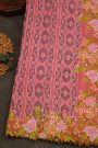 Fusion Ikat Silk Baby Pink Saree With Pochampally Weave Body