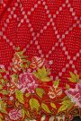 Fusion Ikat Silk Red Saree With Pochampally Weave Body