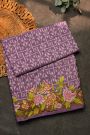 Fusion Ikat Silk Lavender Saree With Pochampally Weave Body
