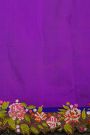 Fusion Ikat Silk Purple Saree With Pochampally Weave Body