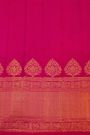 Gadwal Silk Magenta Saree With Florals And Paisleys In Zari Body