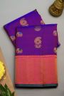 Gadwal Silk Dual Colour Saree With Paisleys And Elephant Buttis Body