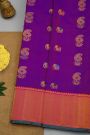 Gadwal Silk Dual Colour Saree With Paisleys And Elephant Buttis Body