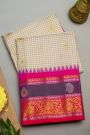 Gadwal Silk Multi Colour Saree With Checks And Floral Buttis Body