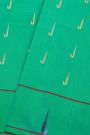 Gadwal Silk Sea Green Saree With All Over Muniya Buttis Body