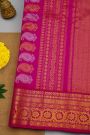 Gadwal Silk Multi Colour Saree With Checks And Floral Buttis Body