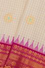 Gadwal Silk Multi Colour Saree With Checks And Floral Buttis Body