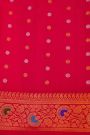Gadwal Silk Black Saree With Florals And Leaves In Ikat Print Body