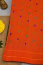 Gadwal Silk Bottle Green Saree With Floral Buttis Body