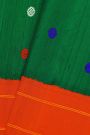 Gadwal Silk Bottle Green Saree With Floral Buttis Body