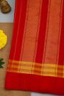 Gadwal Silk Sea Blue Saree With Plain Checks Border