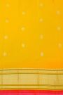 Gadwal Silk Yellow Saree With Florals And Leaves In Zari Body