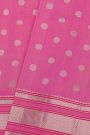 Gadwal Silk Pink Saree With Diamonds And Temples Border