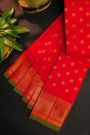 Gadwal Silk Reddish Pink Saree With Paithani Pallu