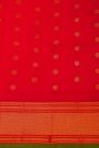 Gadwal Silk Reddish Pink Saree With Paithani Pallu