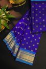 Gadwal Silk Royal Blue Saree With Paithani Pallu