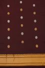 Gadwal Silk Brown Saree With Florals And Leaves Body