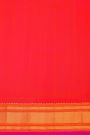Gadwal Silk Reddish Pink Saree With Floral And Leaf Lines Body