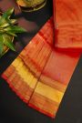 Gadwal Silk Red Saree With Muniya Buttis Body