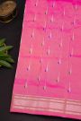 Gadwal Silk Baby Pink Saree With Muniya Buttis Body