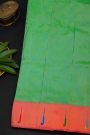 Gadwal Silk Sea Green Saree With Zari Lines Body