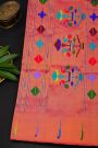 Gadwal Silk Sea Green Saree With Zari Lines Body