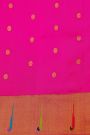 Gadwal Silk Sky Blue Saree With Single Muniya Motif Border