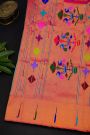Gadwal Silk Sky Blue Saree With Paithani Pallu