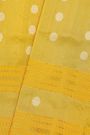Gadwal Silk Gold Yellow Saree With Floral And Diamond Border