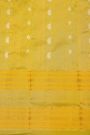 Gadwal Silk Gold Yellow Saree With Floral And Diamond Border