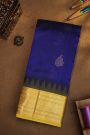 Kuppadam Sico Royal Blue Saree With Florals And Buttis Body