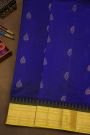 Kuppadam Sico Royal Blue Saree With Florals And Buttis Body